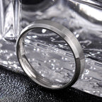 Brushed Dull Polish Silver Band Ring 4-8mm — Stainless Steel