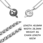 Fashion Animal Phoenix Amulet Necklace Men Women Simple Vintage Hip Hop Biker Pendant Necklace Creative Charm Jewelry Wholesale