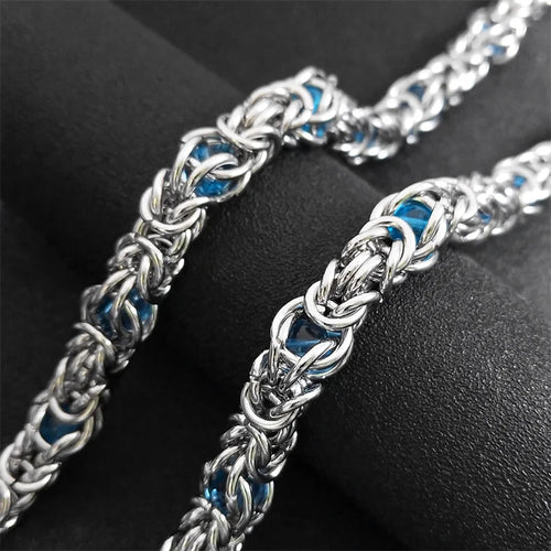 Byzantine Link Chain Necklace — Stainless Steel