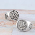 St. George Dragon Ring — 925 Silver
