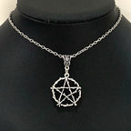 Inverted Pentagram Pendant Necklace — Stainless Steel