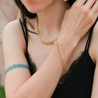 Iced Out Cuban Bracelet Stainless Steel 14MM Miami