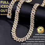 2Pcs Punk Crystal Cross Ankh Tennis Chain Iced Out Prong Cuban Link Chain Necklace For Men Women Rapper Necklaces
