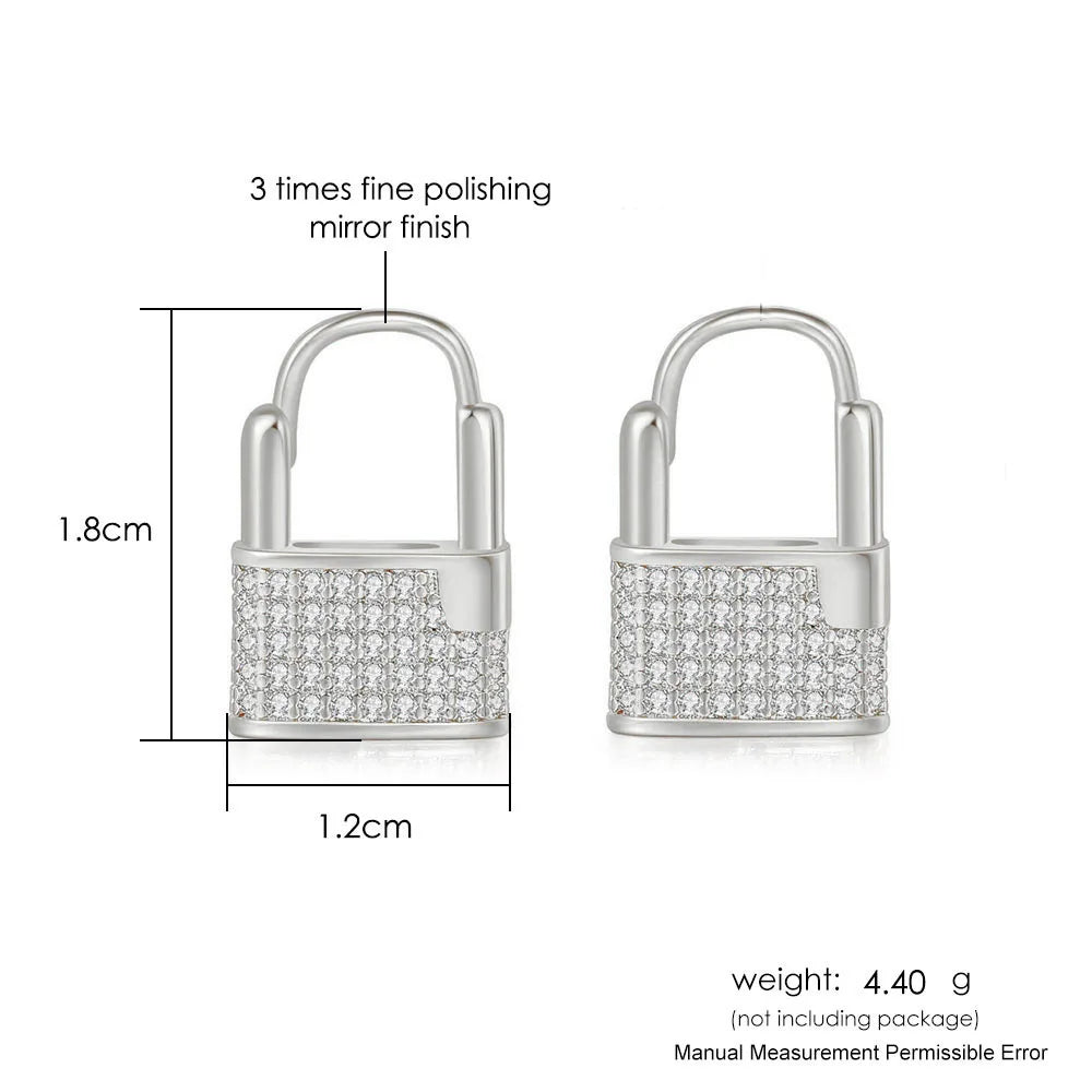 Iced Out Stud Earrings — Gold