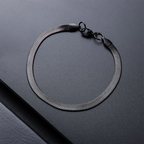 Hiphop Cuban Chain Bracelet Men 4 Styles Black Stainless Steel Snake Bone Link Stylish Braslet Street Cool Boyfriend