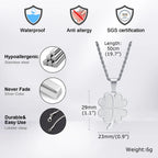 Four Leaf Clover Pendant Necklace — Stainless Steel