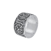 Vintage Viking Rune Signet Ring — 316L Stainless Steel