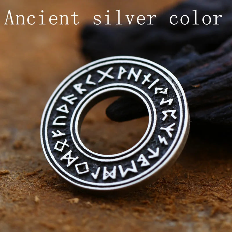 BEIER Norse Vikings Pendant Necklace Valknut Raven RUNE PENDANT Knot Viking Amulet Pendant Necklace Nordic Talisman BP8-105