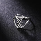 Sigil of Lucifer Amulet Ring — Stainless Steel