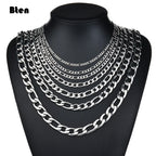 BTEN 2020 Fashion Classic Figaro Chain Necklace Men Stainless Steel Long Necklace For Men Women Chain Jewelry