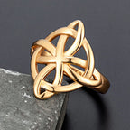 Hollow Celtic Trinity Knot Ring — Stainless Steel
