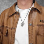 Lightning Pray Tag Pendant — Stainless Steel