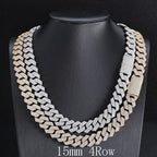 Iced Out Cuban Chain Necklace Stainless Steel 8-25MM