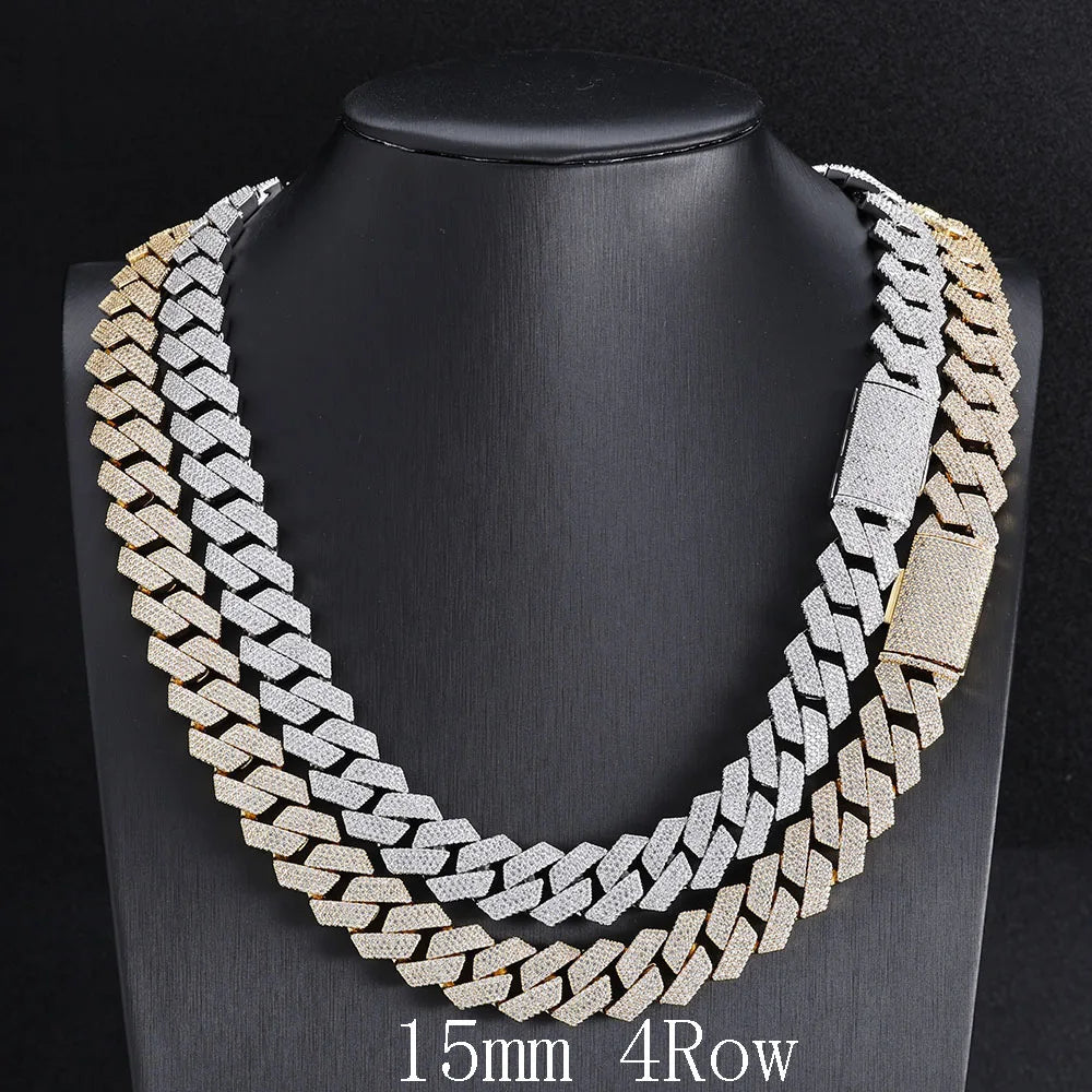 Iced Out Cuban Chain Necklace Stainless Steel 8-25MM