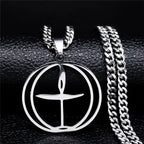 Silver Pendant Flaming Unitary Chalice Universalist