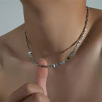 Beaded Stainless Steel Pendant Necklace