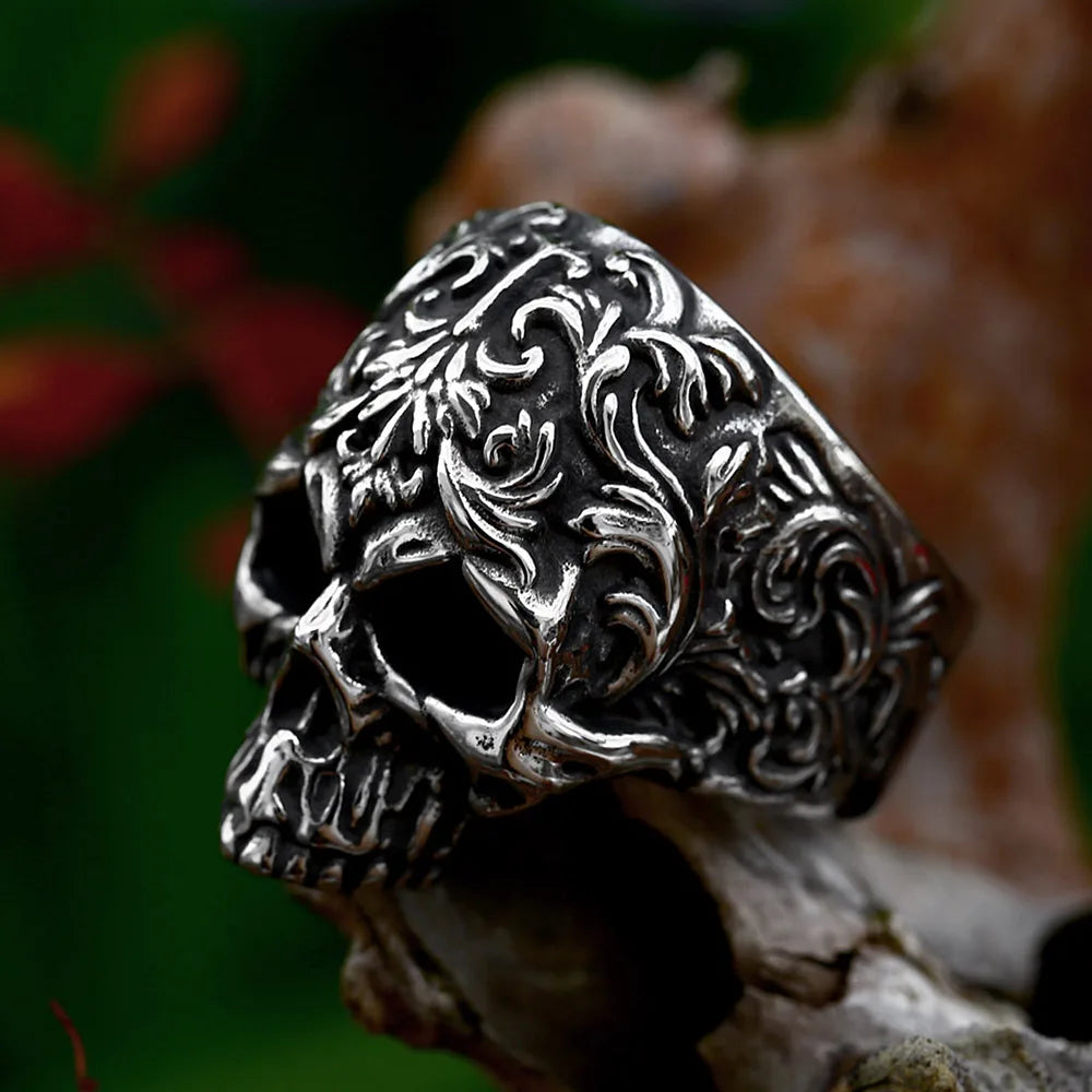 Vintage Skull Ring — 316L Stainless Steel Gothic