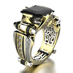Square Large Zircon Ring — Stainless Steel