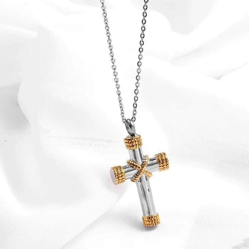 Vintage Catholic Cross Pendant Necklace — Amulet