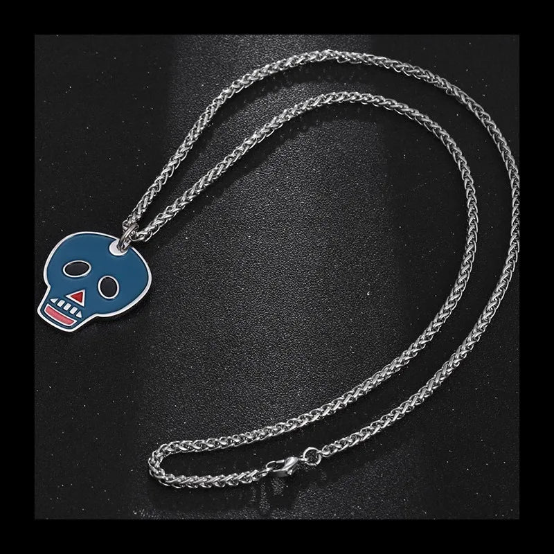 Ghost Head Pendant Necklace — Stainless