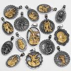 Angel Jesus Virgin Mary Pendant — Stainless Steel