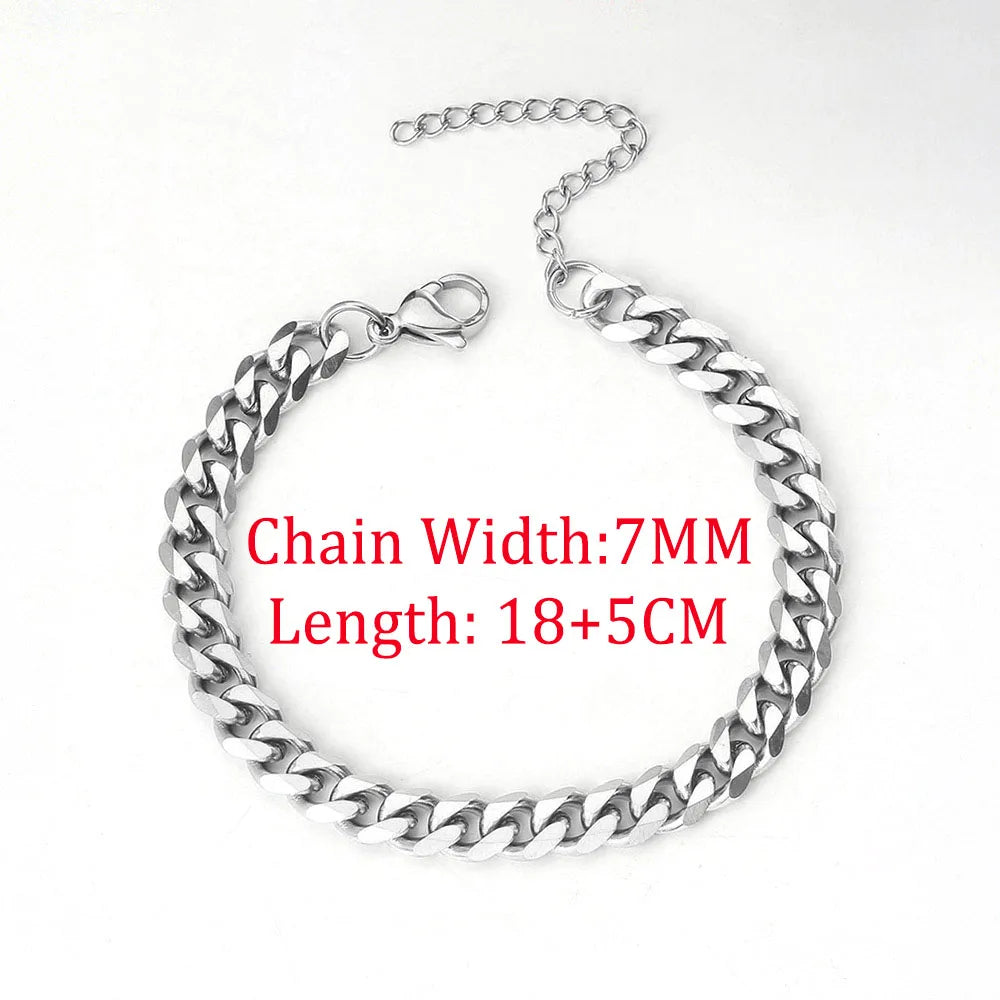 Rope Chain Bracelet 3-4mm — Stainless Steel