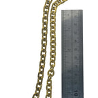 custom length biker brass made 9mm thick 30cm-100cm long sweden carved anchor link chain necklace wallet jean FOB
