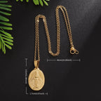 Our Lady of Guadalupe Medal Pendant Stainless Steel Virgin Mary Necklace Women\\'s Prayer Jewelry Catholic Gift
