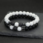 10 Styles 2Pcs Men Bracelet Set 8mm Tiger Eyes Malachite Obsidian Hematite Stone Positive Energy Healing Strand Braslet Homme
