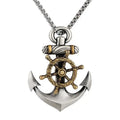 Nordic Ship Rudder Anchor Pendant — Stainless Steel