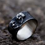 Double Head Skull Ring — Stainless Steel Gothic