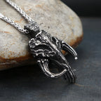 Skull Mandalorian Black Pendant Vintage 316L Gothic