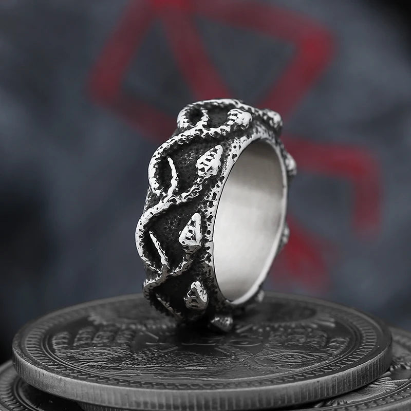 Fashion Biker 2024 New 316L Stainless Steel Snake Ring Animal Jewelry Fashion Jewelry Vintage Us size 7 to 13