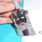 Hip Hop Iced Out Jesus Piece Pendant Personalized Black And White Mixed Color Highend Men Rapper Jewelry