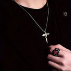 Sword Cross Stainless Steel Pendant Necklace