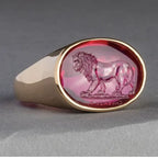 Hot-selling new creative lion-shaped men's and women's rings ins wind rings