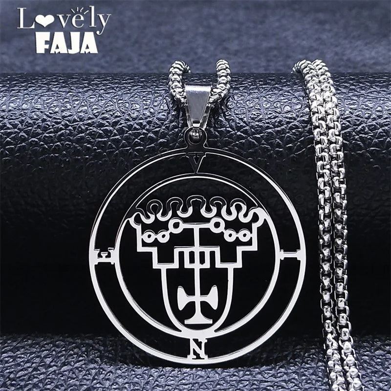 Demon Silver Pendant Vine Seal Satan Women/men