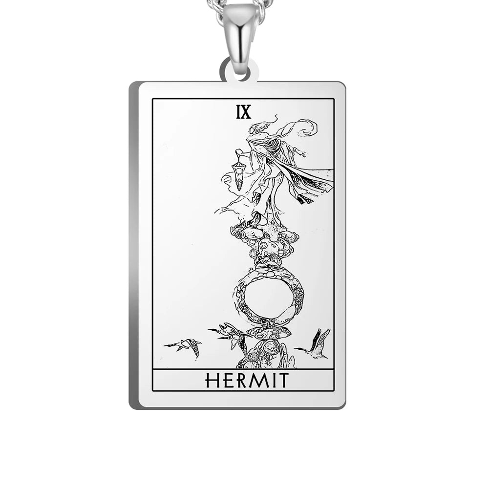 Tarot Major Arcana Amulet Necklace — Stainless Steel