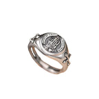 Praying Hands Gothic Punk Ring, Silver-Tone — Zinc Alloy