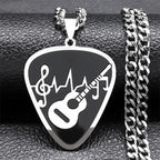 Guitar Pick Musical Pendant — Stainless
