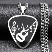 Guitar Pick Musical Pendant — Stainless