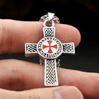 Cross Shield Pendant — Stainless Steel