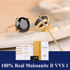 Moissanite Studs Earrings Pass Diamond tester Pen For Men Women 18K Platinum Plated Bride Wedding Gemstone 925 Silver Earrings