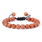 Natural Tiger Eye Stone Braided Beaded Bracelet, Adjustable