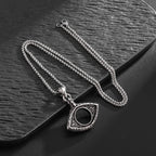 Vintage Hollow Devil's Eye Pendant Necklace Men Women Punk Hip Hop Cycling Jewelry Gift