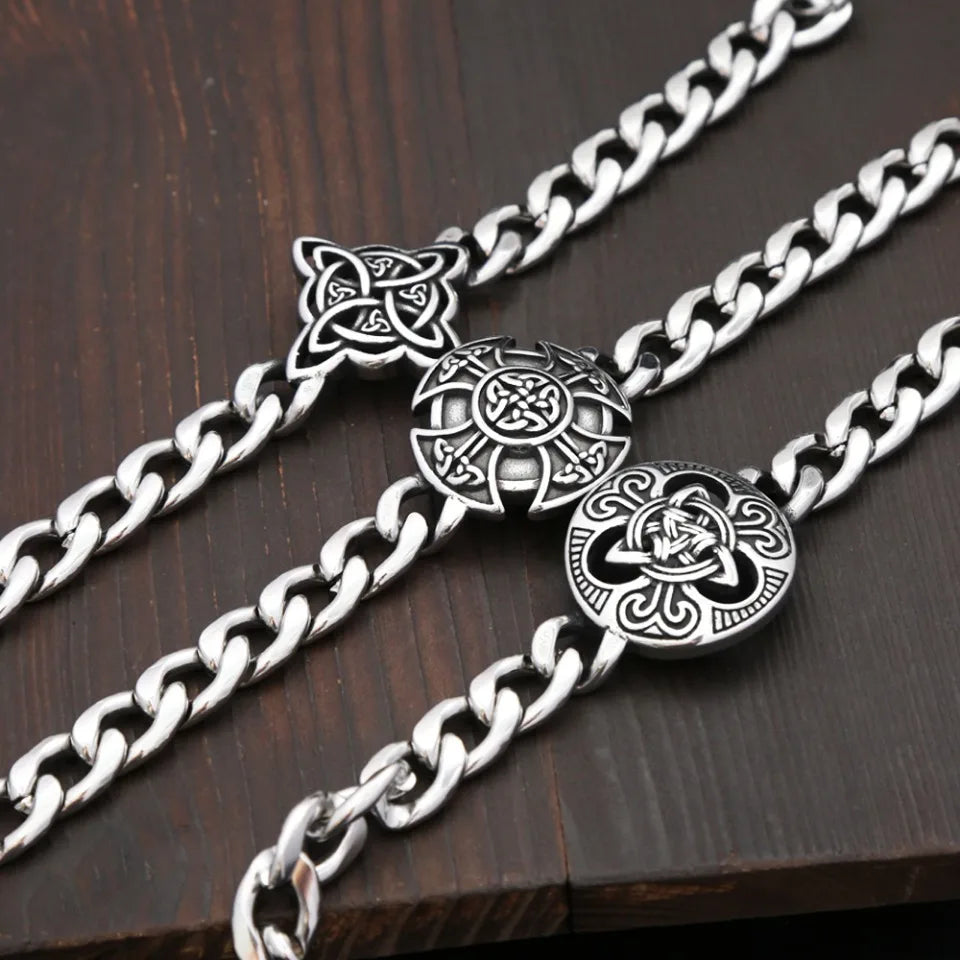 Celtic Knot Chain Bracelet — Stainless Steel