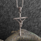Retro Skull Cross Pendant Necklace — Stainless Steel