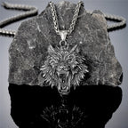 Odin's Wolf Pendant Necklace — Stainless Steel