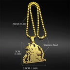 Cat Gold Pendant Cute Kitty Animal Hollow Bag