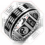 Stainless Steel Tai Chi Spinner Ring Statement